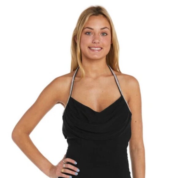 Morgan & Co. Women's Juniors' Embellished-Strap Jersey Gown - Picture 3 of 4